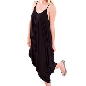 Ladies Loose Fit Jumper Romper Black